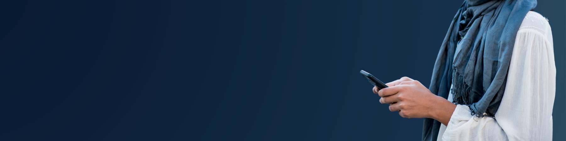 Woman in hijab on cellphone